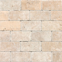 Травертин C/C Beige tumbled 7,5x15