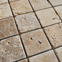 Травертин Beige tumbled 10x10
